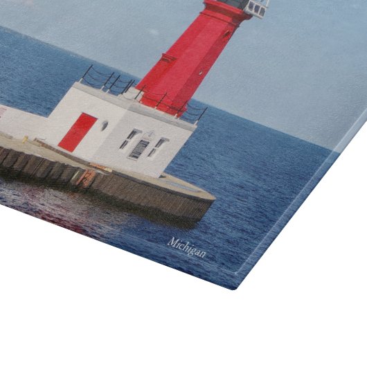 Menominee North Pierhead Light Schneidebrett (Ecke)