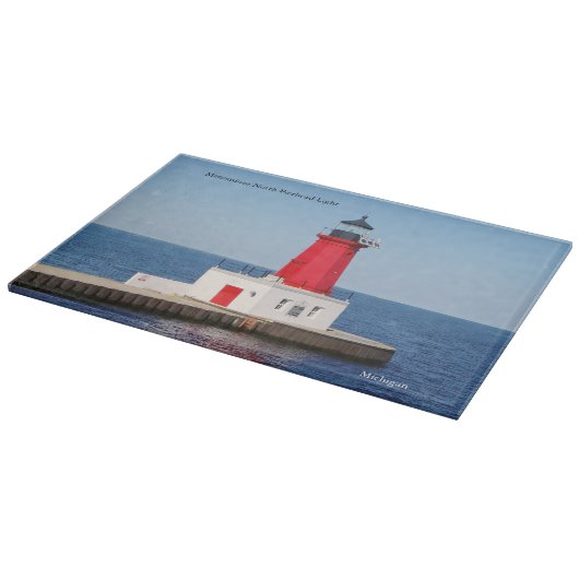 Menominee North Pierhead Light Schneidebrett (Ecke)