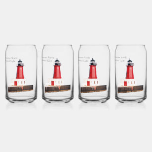 Menominee Noth Pierhead Light kann Glas