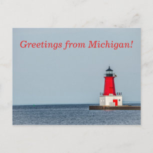 Menominee Pierhead Leuchtturm Postkarte