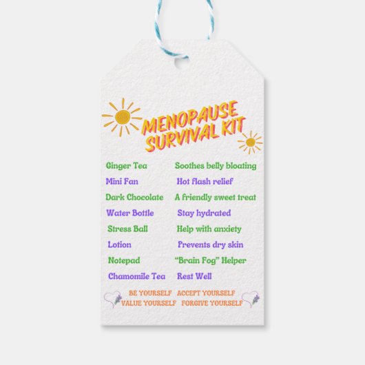 Menopausal-Tag Geschenkanhänger (Rückseite)