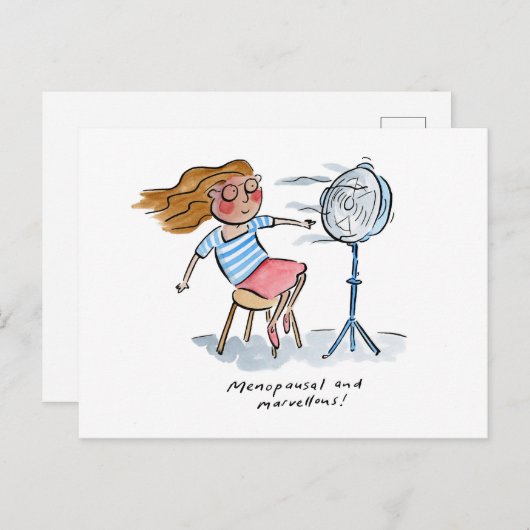 Menopausal und wunderbar postkarte (Vorne/Hinten)