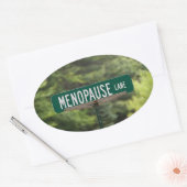 Menopause - erwachsene Frauen - Frauen - Spaß Oval Ovaler Aufkleber (Umschlag)