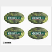 Menopause - erwachsene Frauen - Frauen - Spaß Oval Ovaler Aufkleber (Blatt)