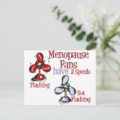 Menopause Fan Postkarte (Stehend Vorderseite)