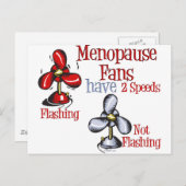 Menopause Fan Postkarte (Vorne/Hinten)