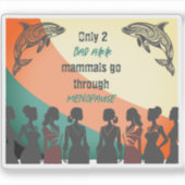 Menopause Festigkeit Retro Design Aufkleber (Vorderseite)