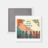 Menopause Festigkeit Retro Design Magnet (Vorderseite/Rückseite)