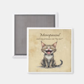 Menopause Humor Gestresste Wütende Katze Magnet (Vorderseite/Rückseite)