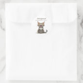 Menopause Humor Gestresste Wütende Katze Runder Aufkleber (Tasche)