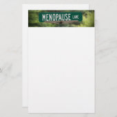 Menopause Lane Sign für ein gutes Lachen Briefpapier (Vorne/Hinten)