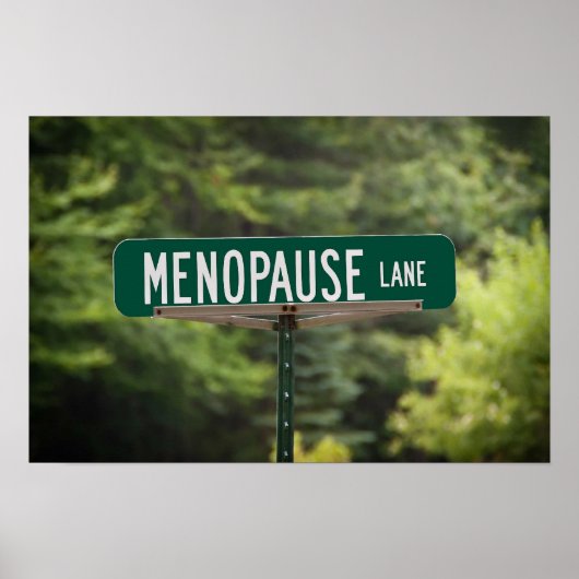 Menopause Lane Sign für ein gutes Lachen Poster (Vorne)