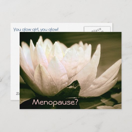 Menopause Postkarte (Vorne/Hinten)