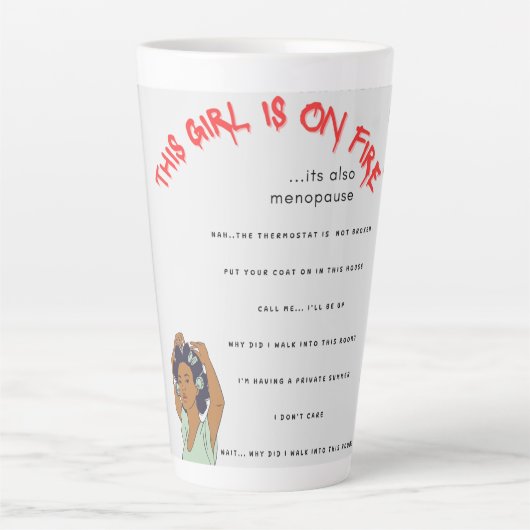 Menopause-Tasse Milchtasse (Vorderseite)