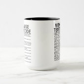 Menopause-Textcode, lustiges Perimenopause-Geschen Tasse (Zentrum)
