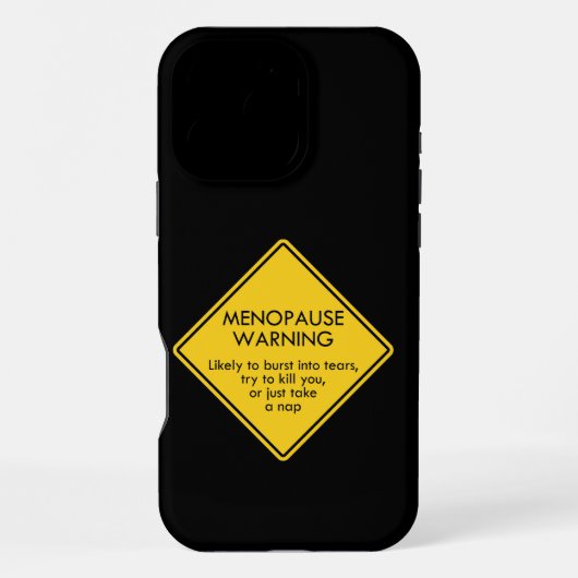 Menopause-Warnung iPhone Hülle (Rückseite)