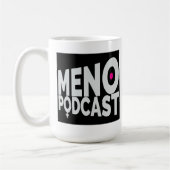 Menopodcast Logo-Tasse - 15 Unze Kaffeetasse (Links)