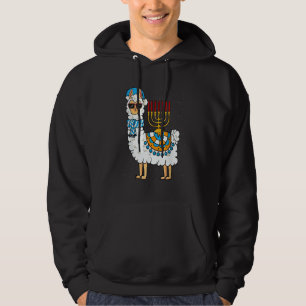 Menora Hanukka Lama Süßes Alpaka Chanukka Hoodie