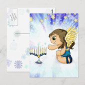 Menorah Angel Postkarte (Vorne/Hinten)