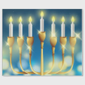 Menorah Candlesticks Geschenkpapier (Flach)
