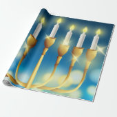 Menorah Candlesticks Geschenkpapier (Ungerollt)