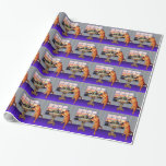 menorah cat.jpg geschenkpapier<br><div class="desc">Nicht gerade für Chanukah mehr - dieser hübsche Ingwer beleuchtet die Kerzen, weil ein großes Wunder hier geschah!</div>