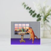 menorah cat.jpg postkarte (Stehend Vorderseite)