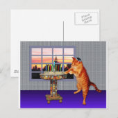 menorah cat.jpg postkarte (Vorne/Hinten)