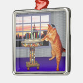 menorah cat.jpg silbernes ornament (Links)