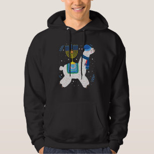Menorah Chanukka Lama Süßes Alpaka Chanukka Christ Hoodie