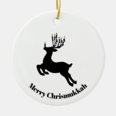 Menorah Deer Silhouette Chrismukkah Ornament (Vorne)