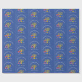 Menorah Dreidel | BARUCH ATAH ADONAI | Hanukkah Geschenkpapier (Flach)