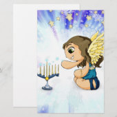 Menorah Engel Briefpapier (Vorne/Hinten)