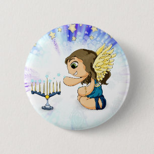 Menorah Engel Button