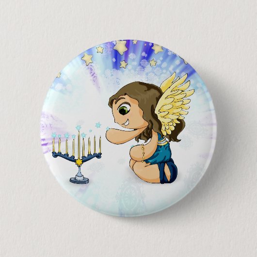 Menorah Engel Button (Vorderseite)