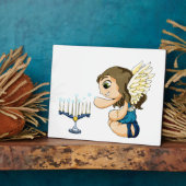 Menorah Engel Fotoplatte (Seite)