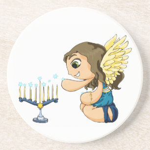 Menorah Engel Getränkeuntersetzer