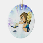 Menorah Engel Keramikornament (Rechts)