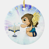 Menorah Engel Keramikornament (Hinten)