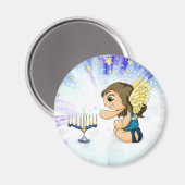 Menorah Engel Magnet (Vorderseite/Rückseite)