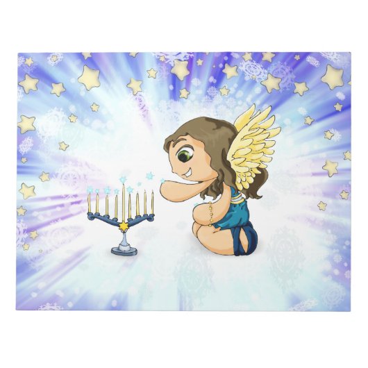 Menorah Engel Notizblock (Vorderseite)