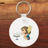 Menorah Engel Schlüsselanhänger (Vorderseite)