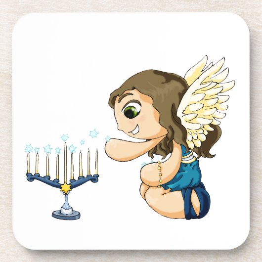 Menorah Engel Untersetzer (Vorderseite)