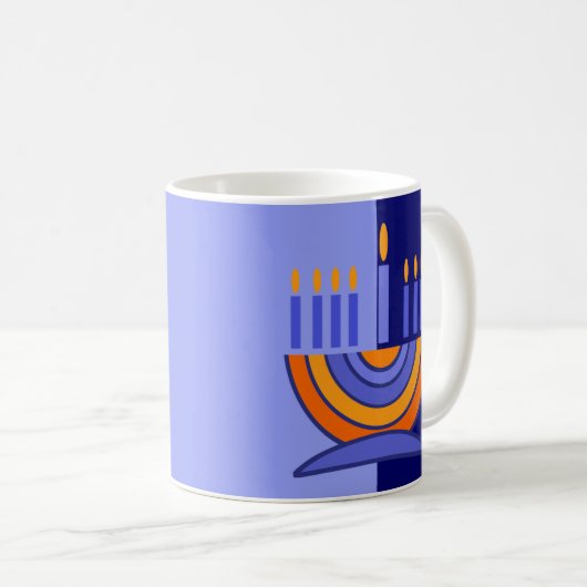 Menorah Entwurfs-Chanukka-Geschenk-Tassen Kaffeetasse (VorderseiteRechts)