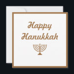 Menorah Feiertagskarte<br><div class="desc">Happy Hanukkah kann in jeder Zazzle-Farbe,  die Sie gewollt haben,  auf alles geändert werden,  was Sie sich wünschen. Auch der Hintergrund kann individuell angepasst werden. Es gibt Briefmarke,  die übereinstimmen,  die auch so geändert oder verlassen werden können.</div>