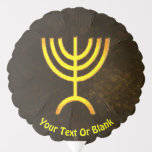 Menorah Flame Ballon<br><div class="desc">Eine braune und goldene digitale Darstellung der jüdischen siebenverzweigten Menorah (Hebräisch: מְ נ וֹ רָ ‎). Fügen Sie unseren eigenen Text hinzu. Die siebenverzweigte Menorah, die im tragbaren Set von Moses in der Wildnis und später im Tempel in Jerusalem verwendet wird, ist seit der Antike ein Symbol des Judentums und...</div>