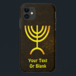 Menorah Flame iPhone 11 Hülle<br><div class="desc">Eine braune und goldene digitale Darstellung der jüdischen siebenverzweigten Menorah (Hebräisch: מְ נ וֹ רָ ‎). Fügen Sie Ihren eigenen Text hinzu. Die siebenverzweigte Menorah, die im tragbaren Set von Moses in der Wildnis und später im Tempel in Jerusalem verwendet wird, ist seit der Antike ein Symbol des Judentums und...</div>