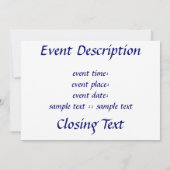 Menorah Flame Einladung (Rückseite)