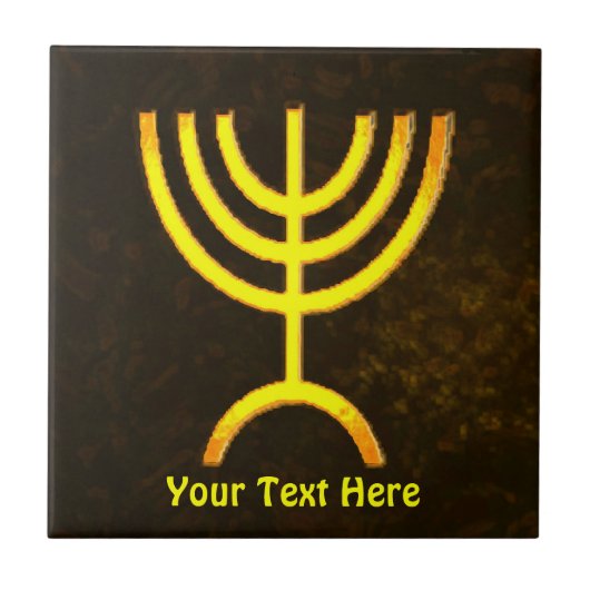 Menorah Flame Fliese (Vorderseite)
