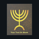 Menorah Flame Galerieleinwand<br><div class="desc">Eine digitale Darstellung der jüdischen siebenverzweigten Menorah (Hebräisch: מְ נ וֹ רָ ‎). Fügen Sie Ihren eigenen Text hinzu. Die siebenverzweigte Menorah, die im tragbaren Set von Moses in der Wildnis und später im Tempel in Jerusalem verwendet wird, ist seit der Antike ein Symbol des Judentums und das Emblem des...</div>